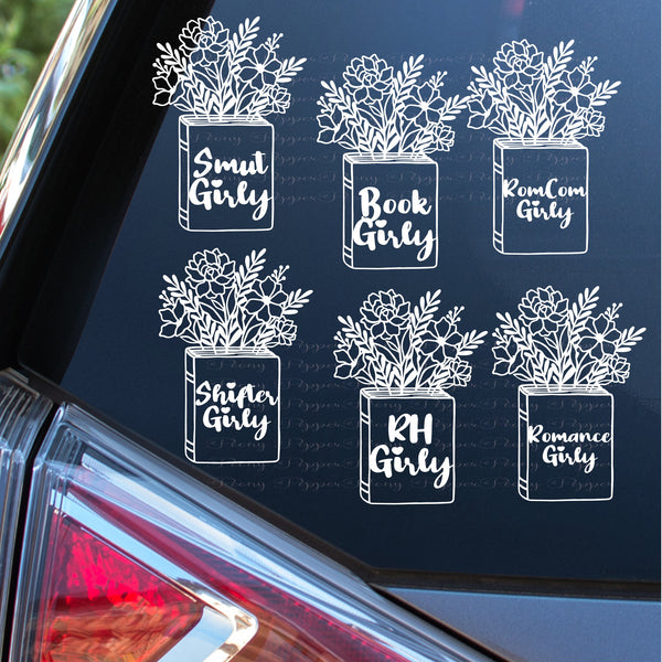Book Girly Decals - Six Options