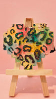 Neon Leopard Keychains