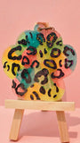 Neon Leopard Keychains