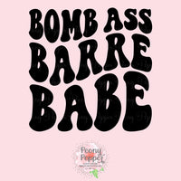 Bomb Ass Barre Babe Decals