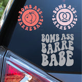 Bomb Ass Barre Babe Decals