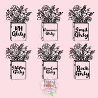 Book Girly Decals - Six Options