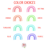 Monochrome Rainbow Stickers - Eight Color Options