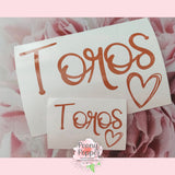 Toros Heart Decal - 3"