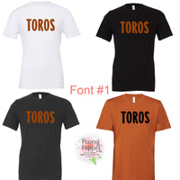 Toros Plain Text Unisex Tees