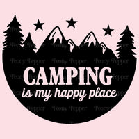 Camping Is My Happy Place Decal