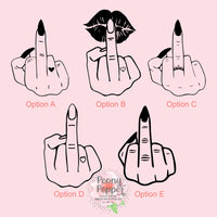 Middle Finger Decal - Five Style Options!