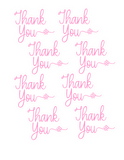 Thank You Stacked Stickers - Eight Color Options